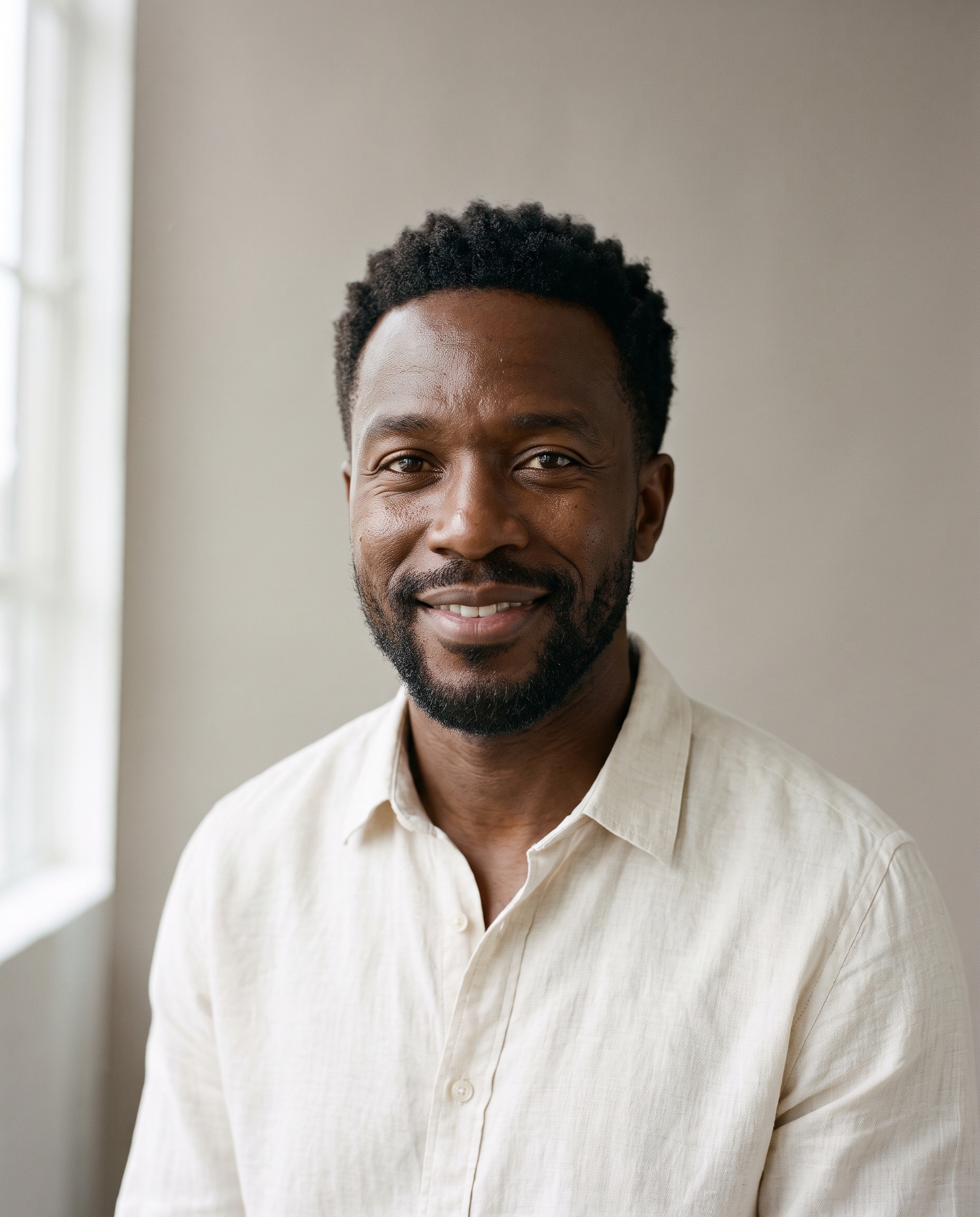 Portrait of Julien Okafor, master colorist